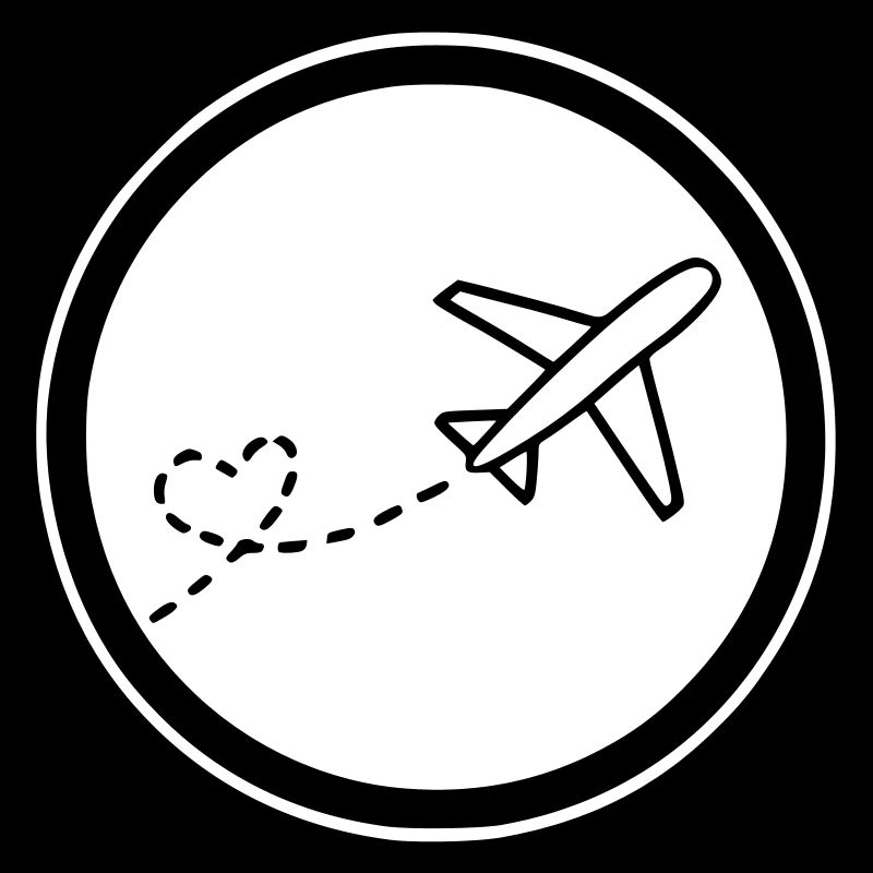 Flugzeug fliegt Herz