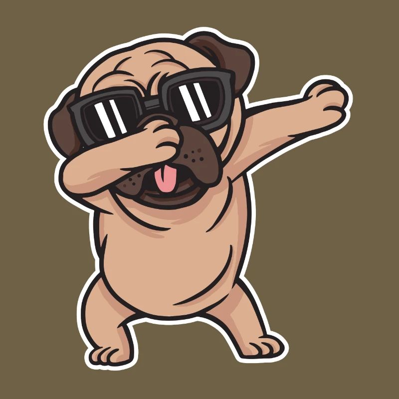 Dab Dabbing Mops Hund Dog Dancing Trend Geschenk