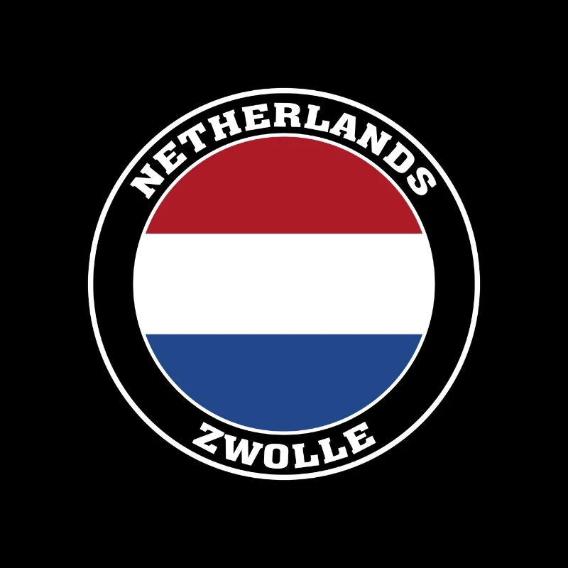 Drapeau Zwolle Pays-Bas Zwolle Hollande