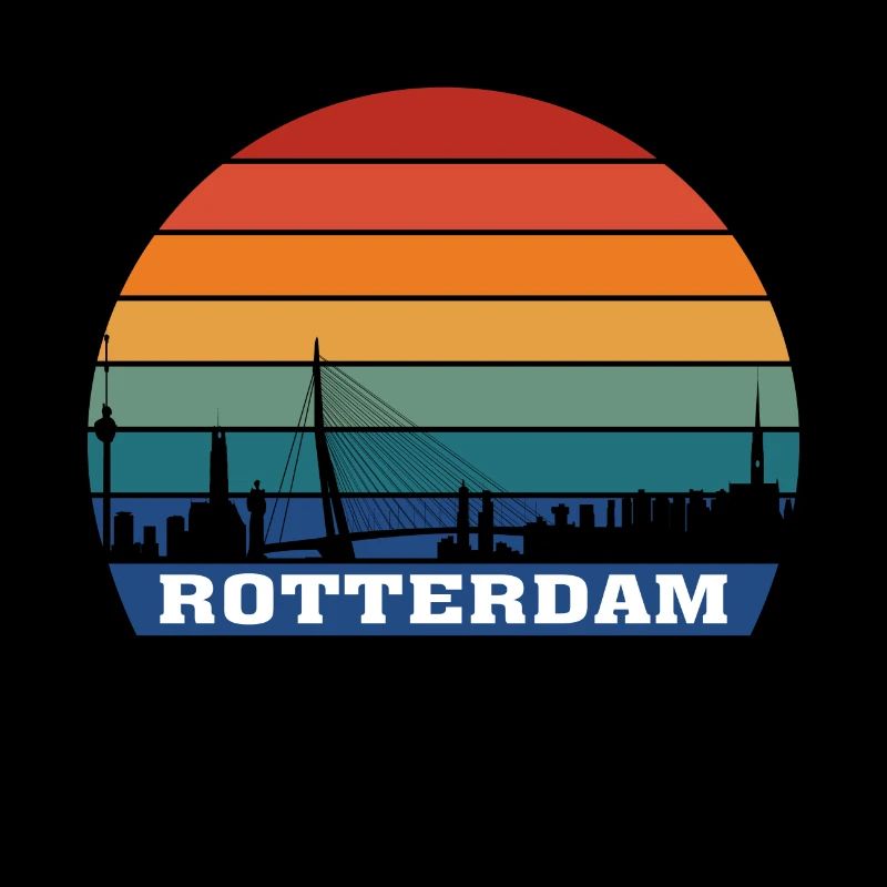 Rotterdam Skyline Silhouette Souvenir Netherlands