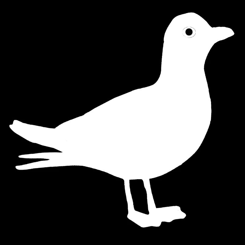Silhouette de mouette, oiseaux, motifs marins