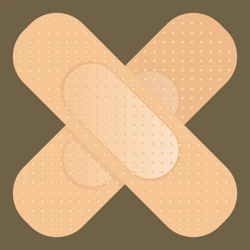 crossed sticking plaster as a design element