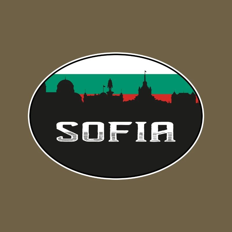 Sofia Bulgarie Skyline Silhouette Drapeau bulgare T