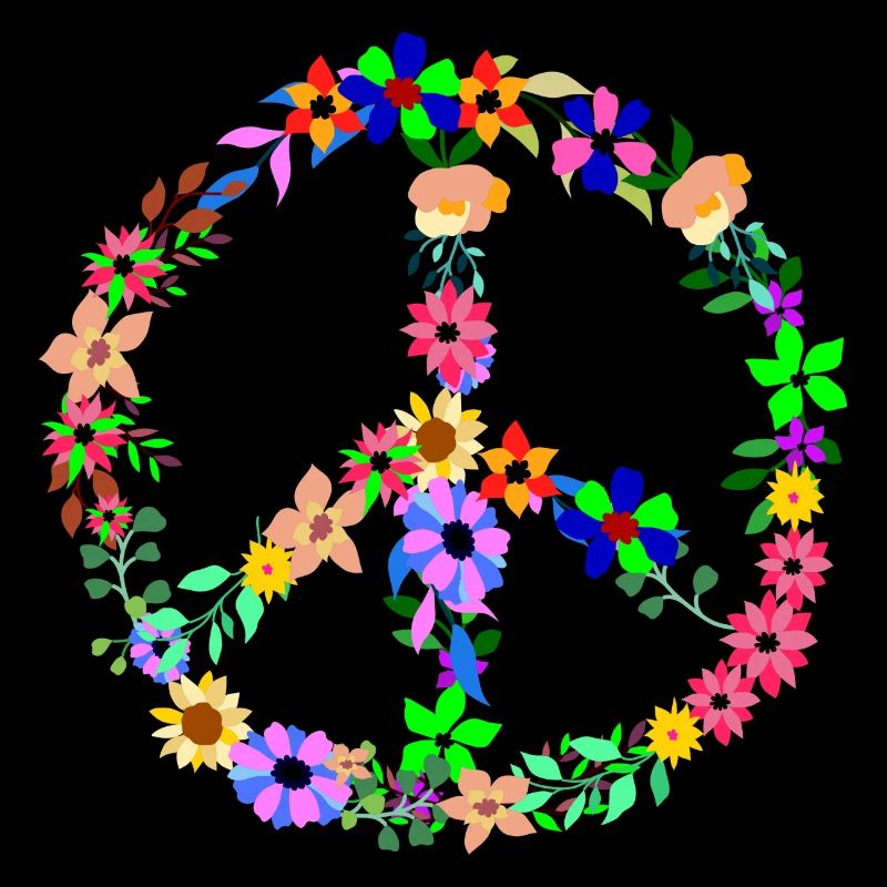 Peace Hippi Flower Power