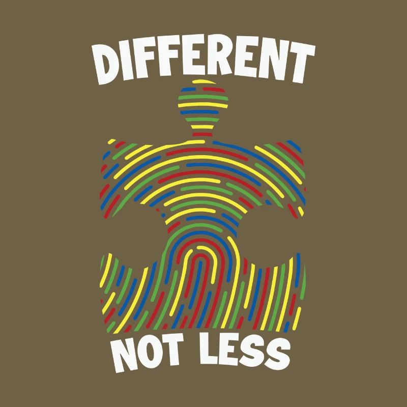 Diffirent Not Less Autism Awarenss Dna