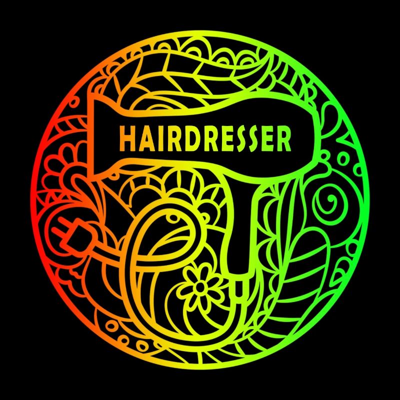 Friseur Regenbogen Design