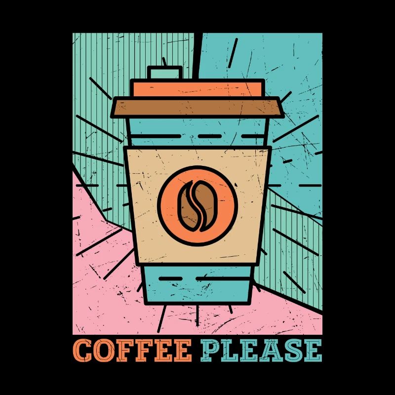 Kaffee bitte lustiges Kaffeedesign