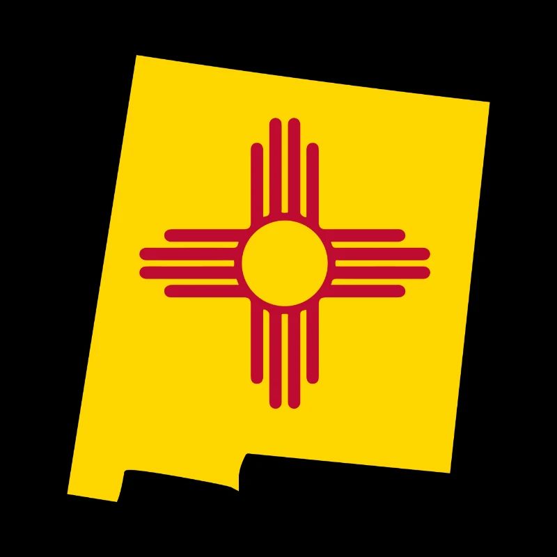 New Mexico USA State New Mexico Flag Map
