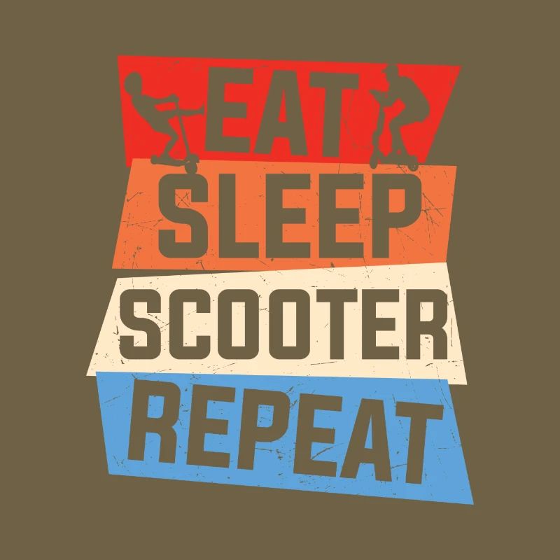 Scooter Citation Manger Dormir Scooter Répéter