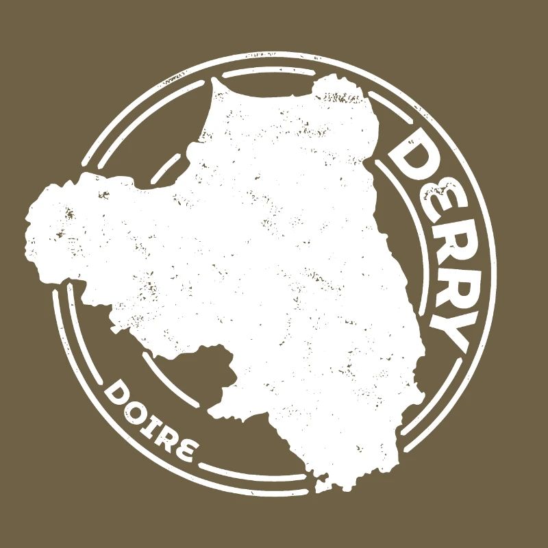 Derry Ireland Map | County Outline Stamp