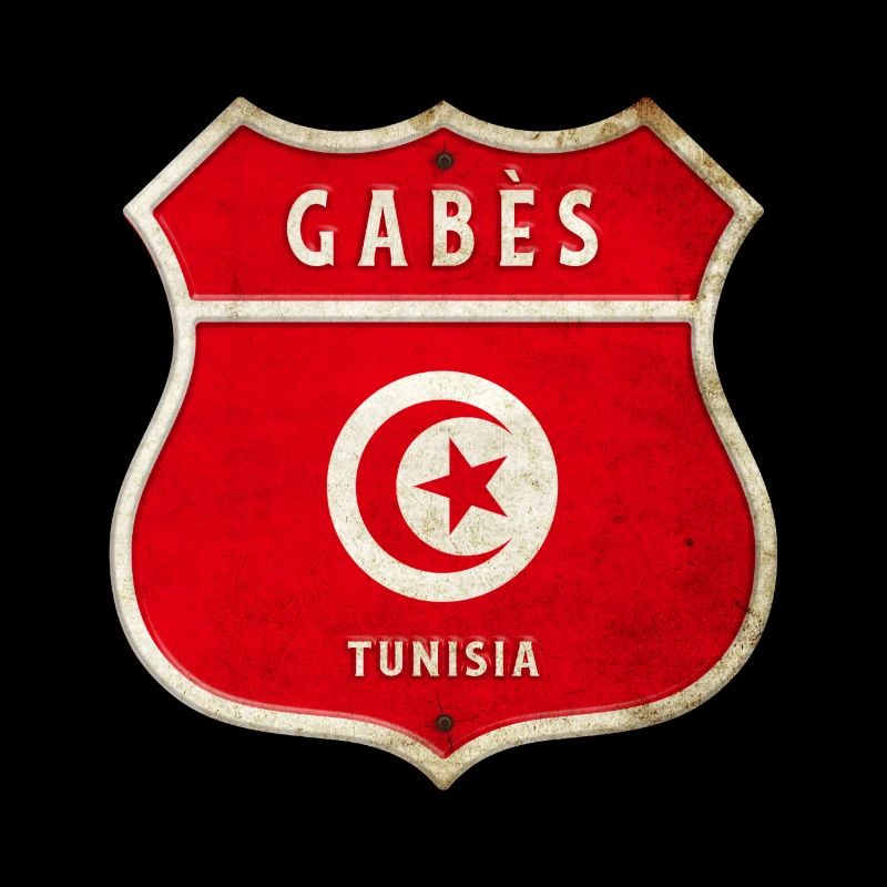 Gabès Tunisie Armoiries Drapeaux Design