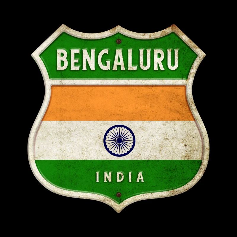 Bengaluru India Coat of Arms Flags Design