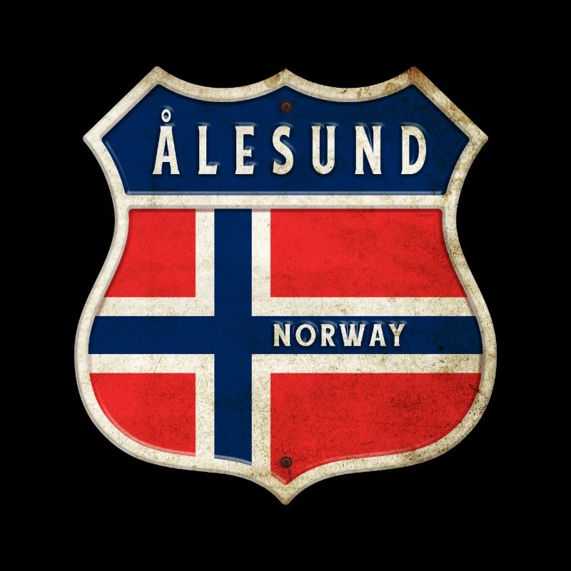 Ålesund Norvège Armoiries Drapeaux Design