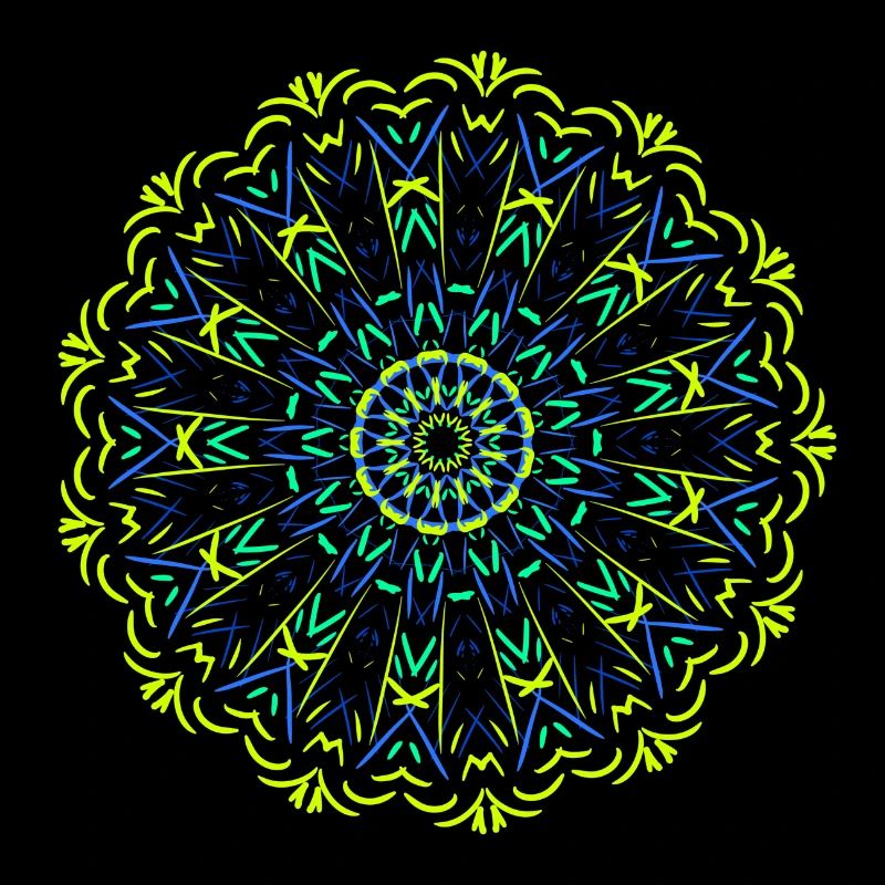 Leuchtendes Mandala Neon Design