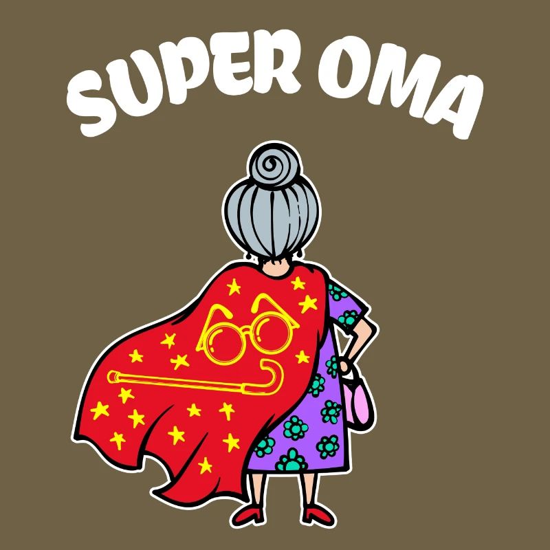 Superoma Sprucht Brille Sehschwäche Großmutter Oma