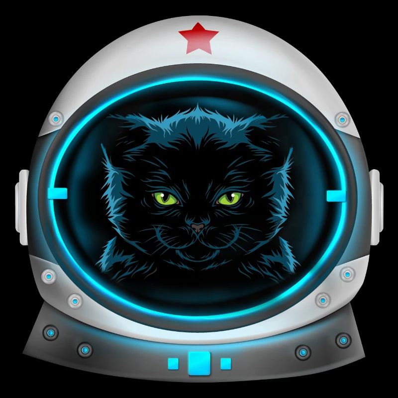 angry space cat astronaut