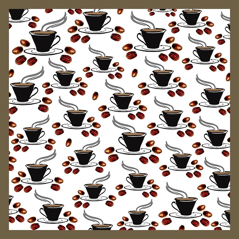 kaffeetassen Kaffeebohnen Küchenmuster