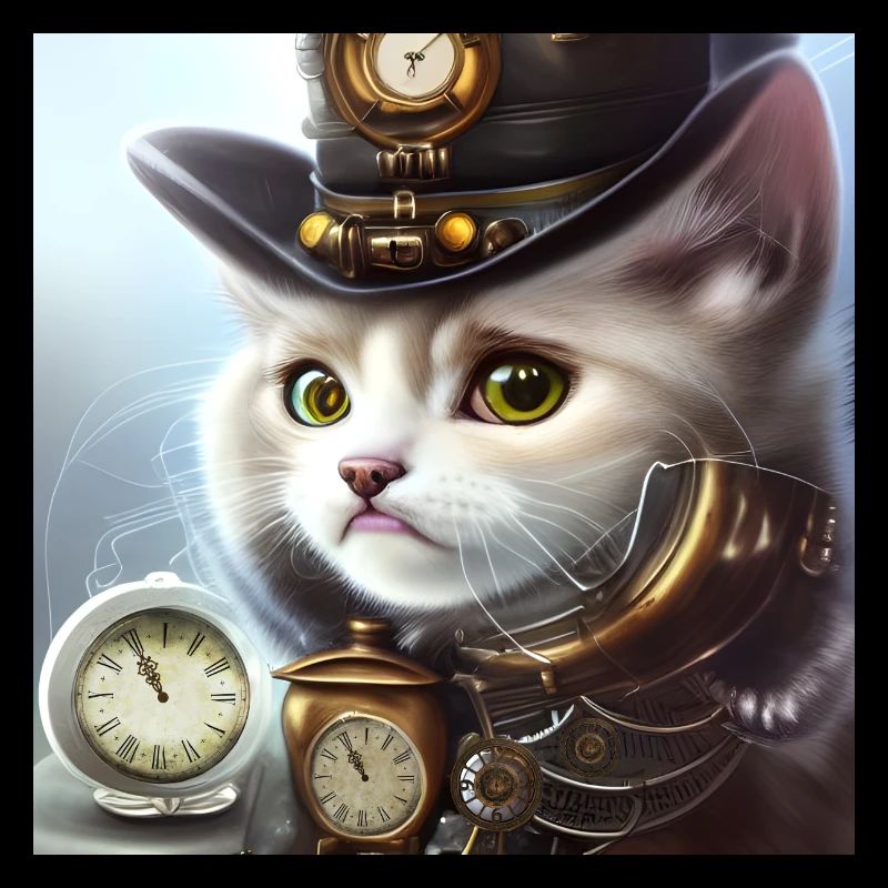 Süßes Steampunk-Kätzchen