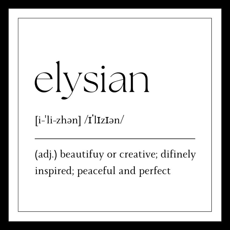 Elysian Elegance Typografie