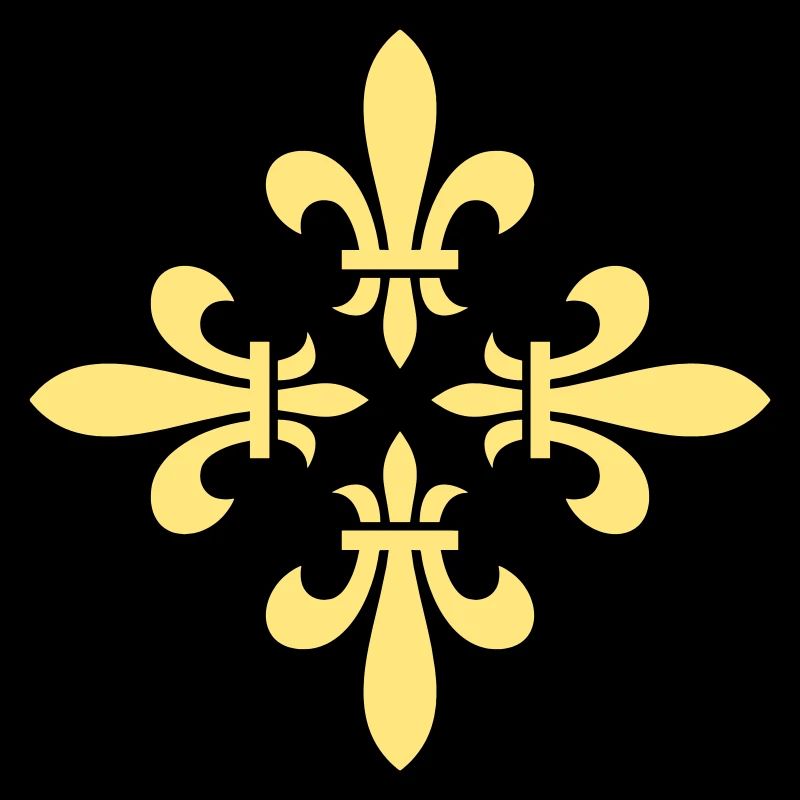 Lily Blossom Cross Pattern ORNAMENT - Vector