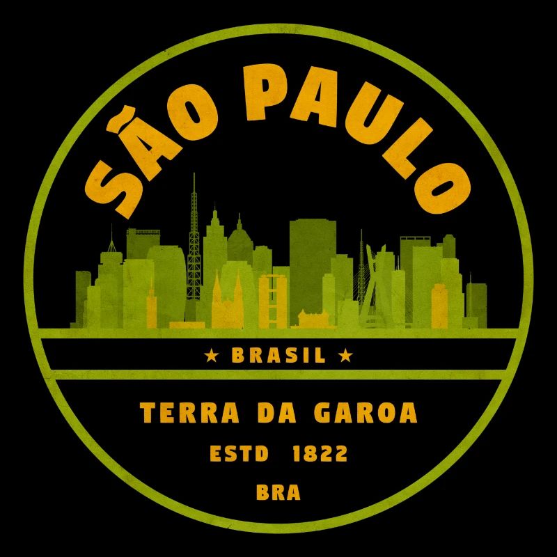 São Paulo Skyline Siegel Grün