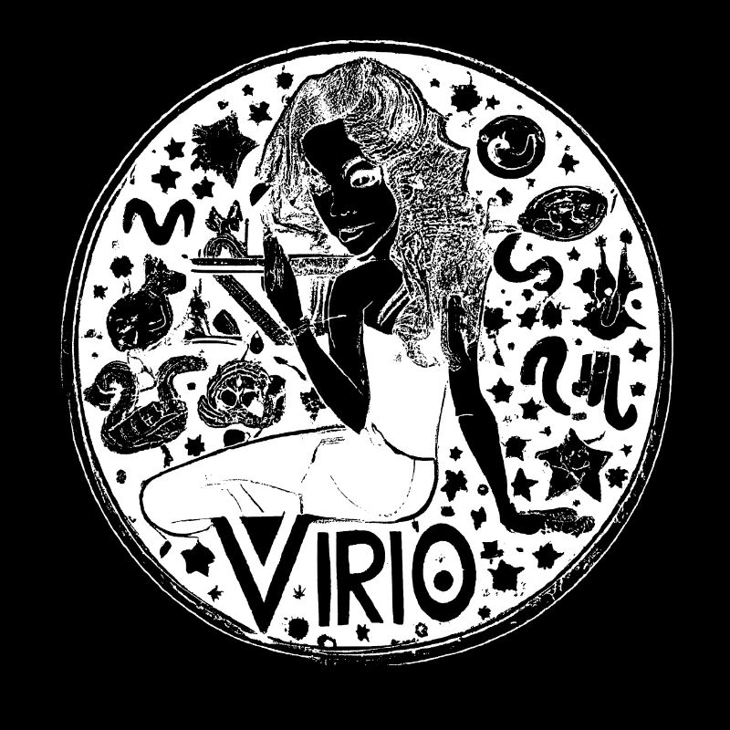 Signe du zodiaque Vierge 003 blanc
