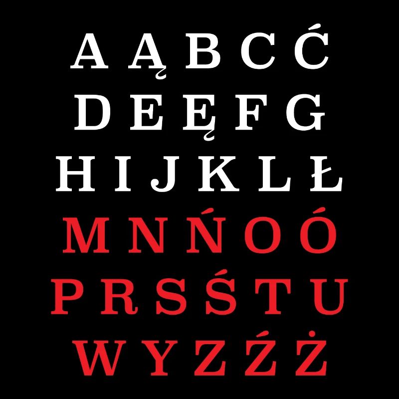 Pologne Polska Drapeau de l’alphabet polonais