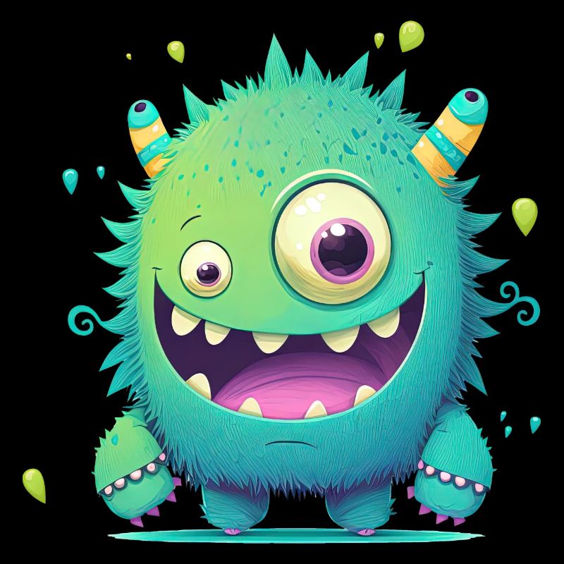 Ein glückliches Monster zum Knuddeln