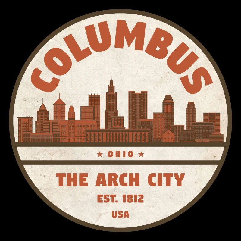 Columbus Skyline Vintage Patch