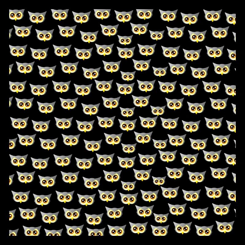 vögel für mädchen, Eulengesichter muster