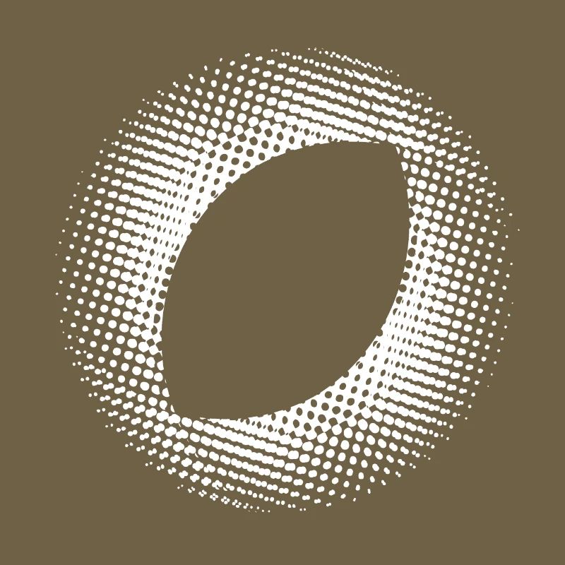 dotted, oval art white