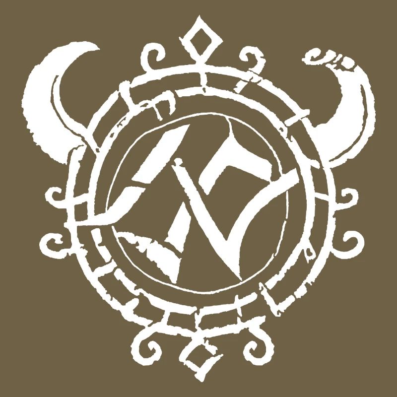 Symbol vikings avec corne, blanc