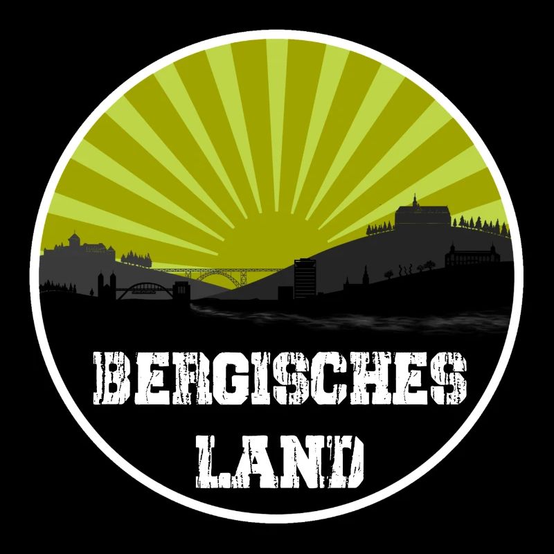Bergisches Land Retro Skyline