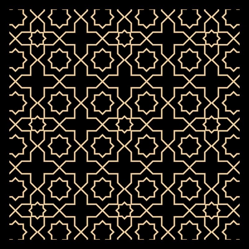 Golden Star Lattice Pattern