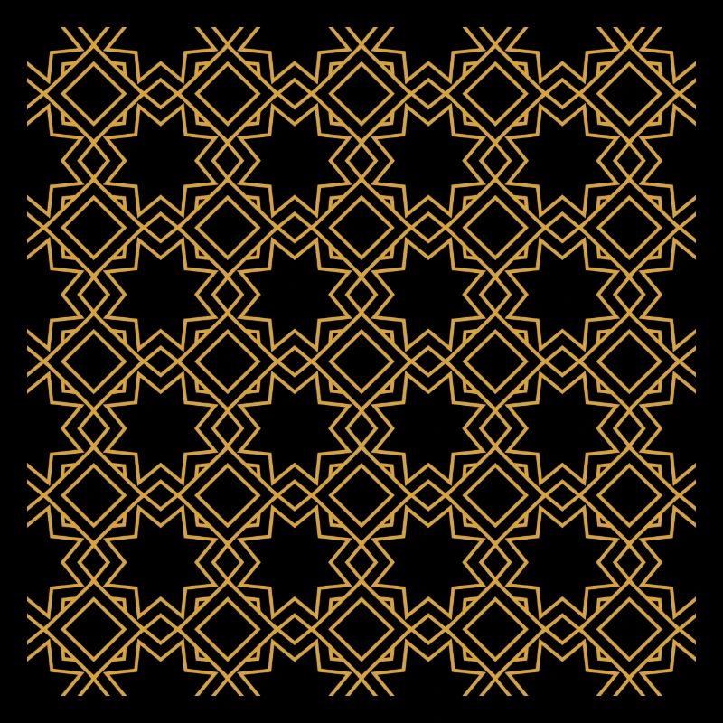 Golden arab islamic pattern