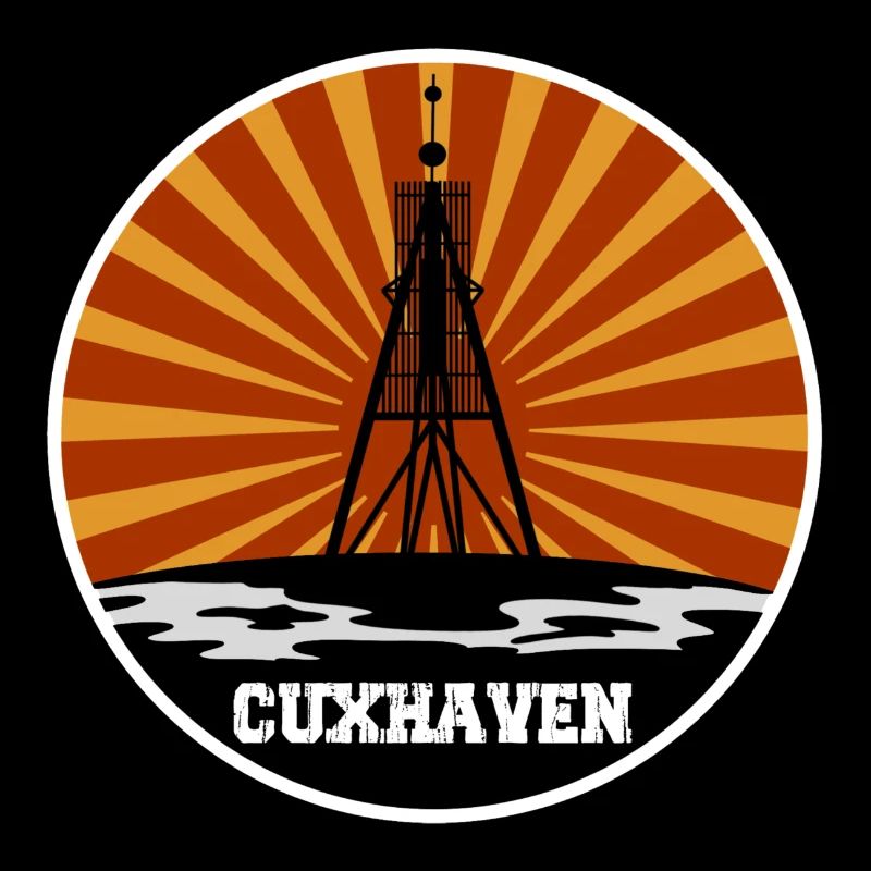 Cuxhaven Retro Skyline