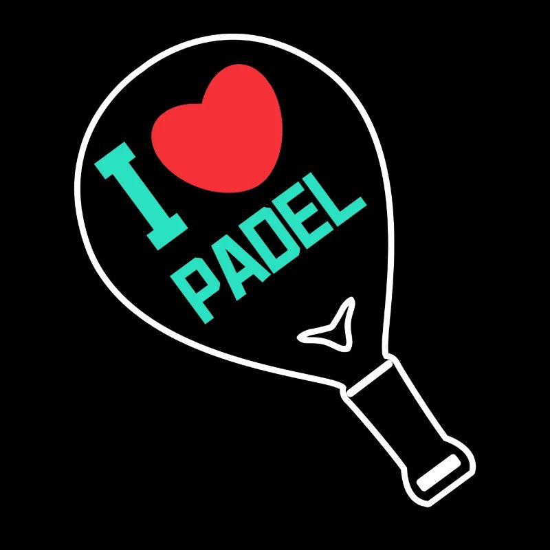 Racket Player Heart I Love Padel Statement