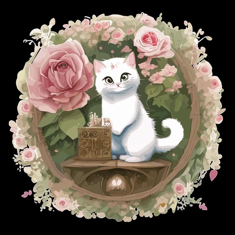 Gâteau floral pour chat à Roses