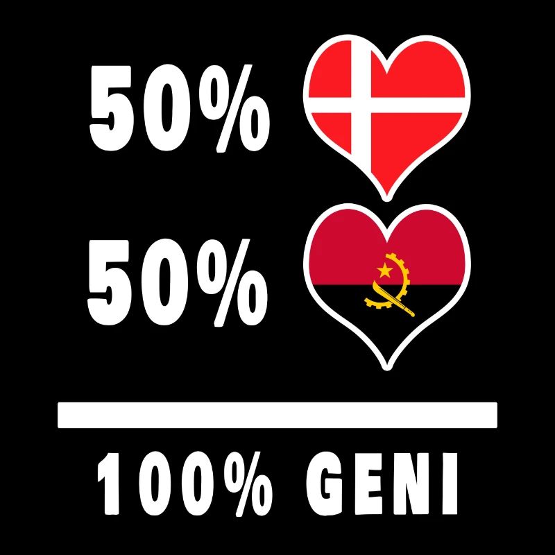Angola and Denmark 100% genius flag