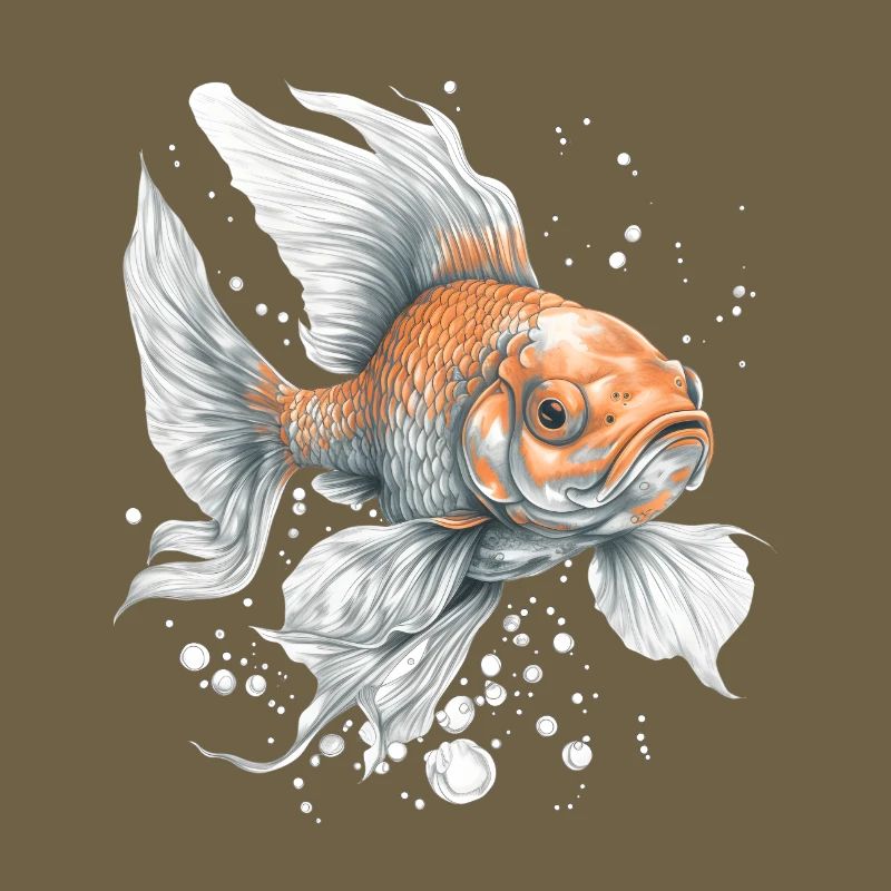 Goldfisch im Wasserblitz