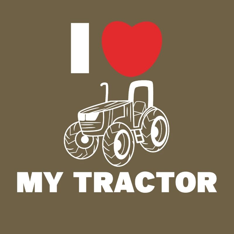 Ich Liebe Traktor Nutzfahrzeug Herz Statement Feld