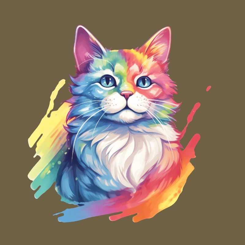 Chat arc-en-ciel – Chat arc-en-ciel pittoresque