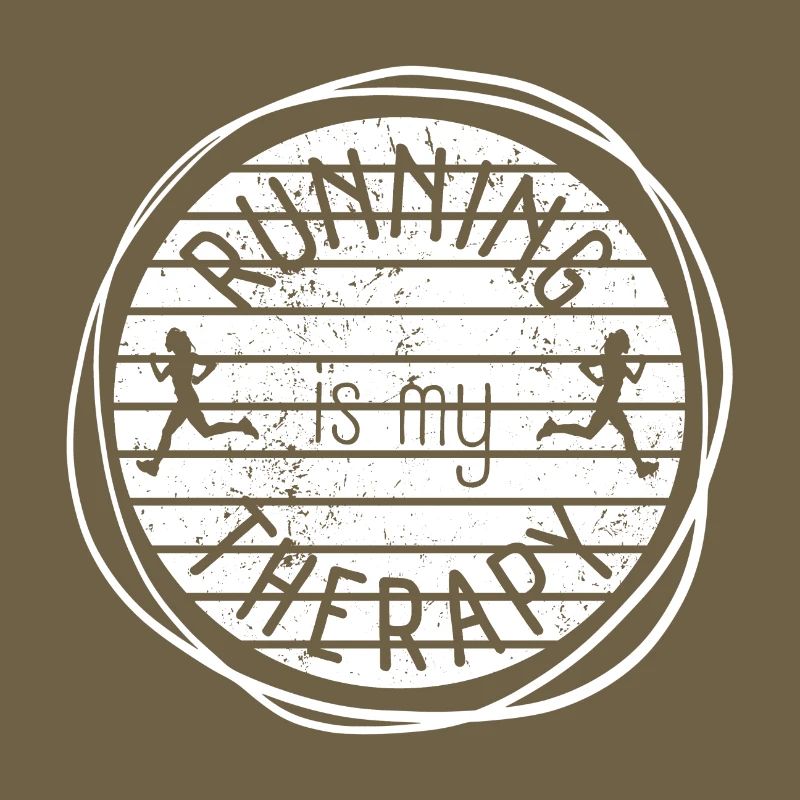 Running Is My Therapy Retro Sunset