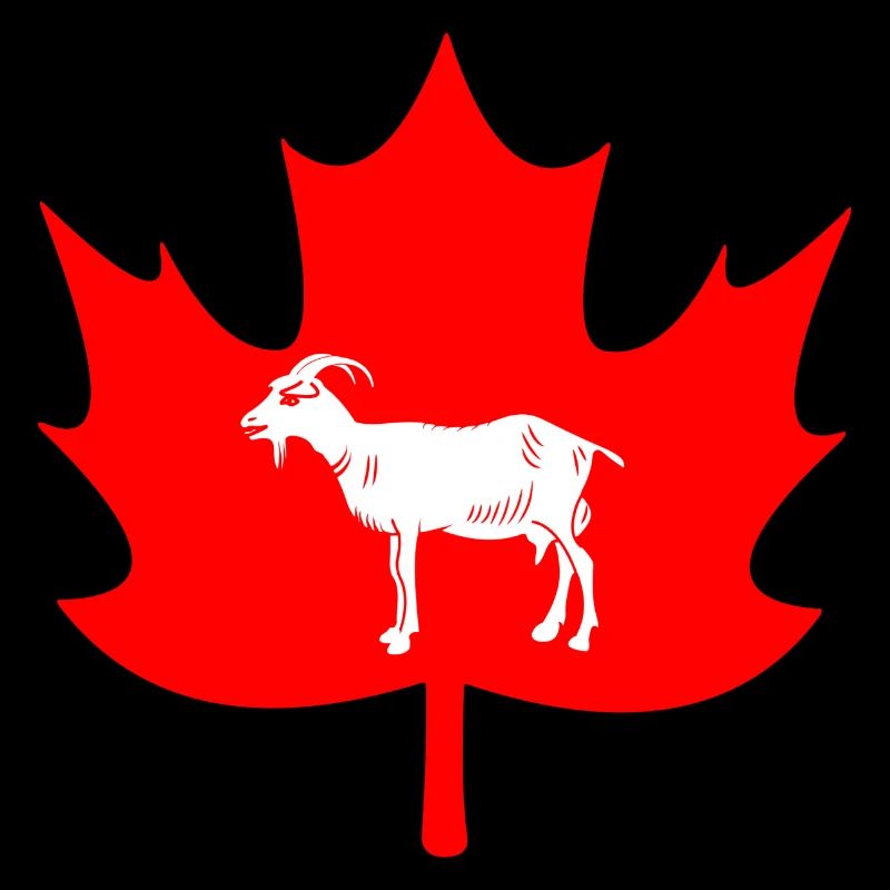 Kanada-Ahornblatt-Ziegenlogo