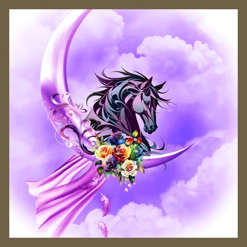 Cheval sauvage coloré élégant