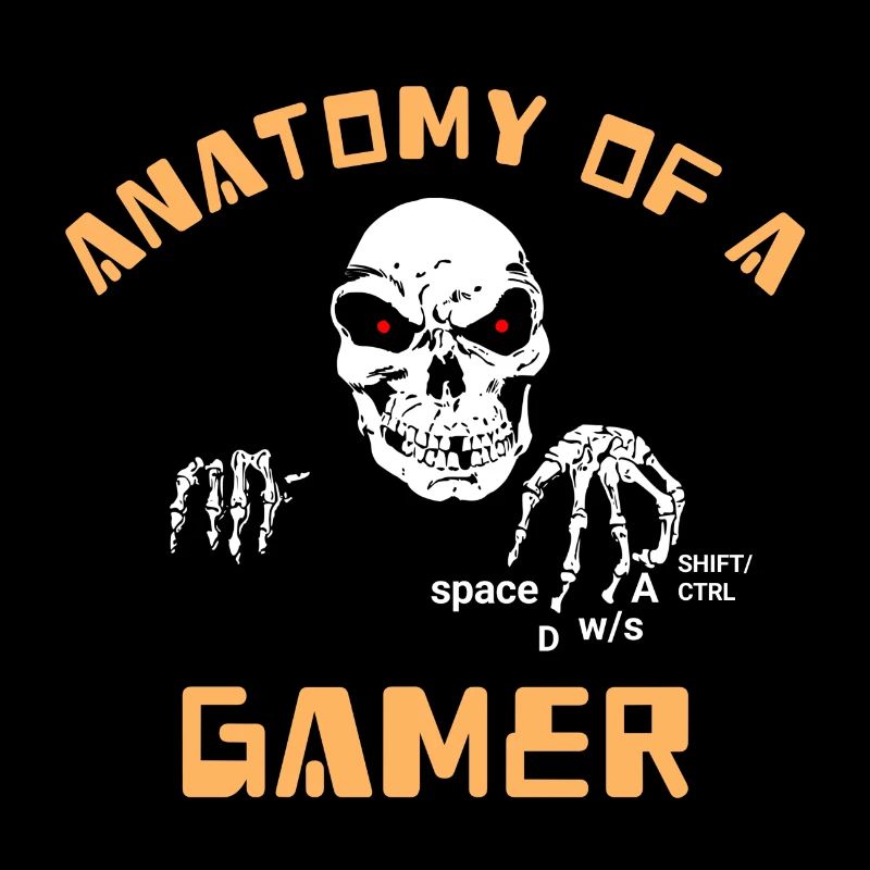 Anatomie einer Gamer-Skeletthand lustig