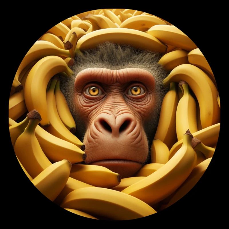 Affe mit Bananen