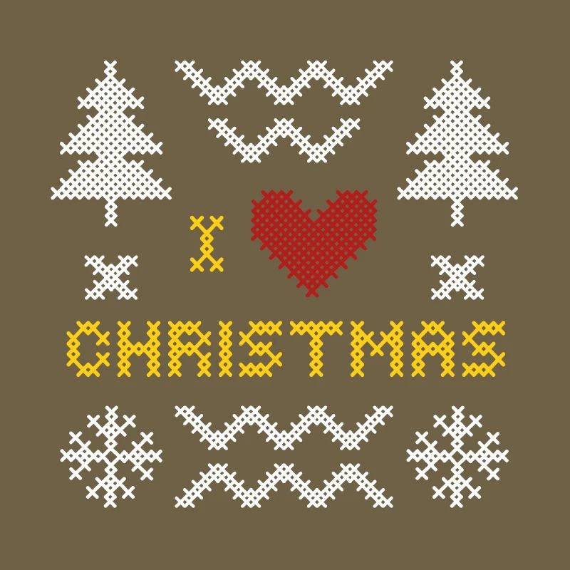 Weihnachtsherz Strickmuster Design