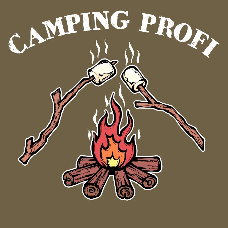 Déclaration de feu de camp de camping Randonneur de camping