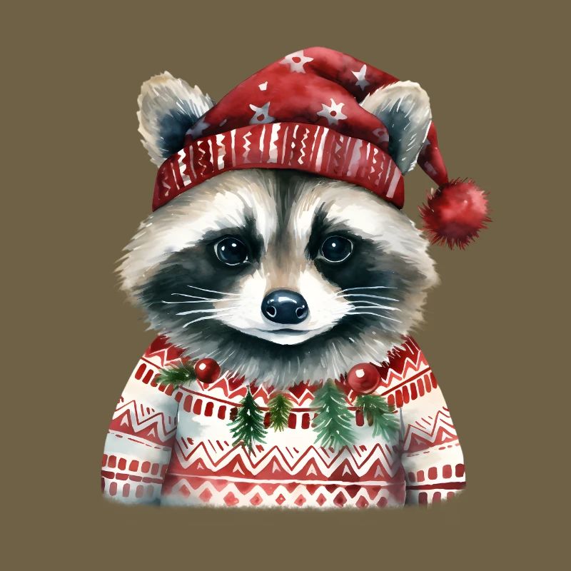 Herr Waschbär im Norweger-Pulli